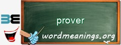 WordMeaning blackboard for prover
